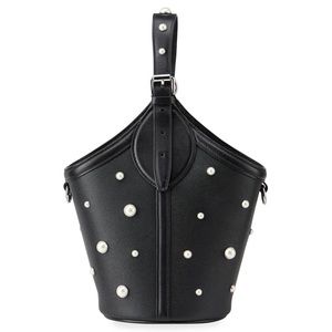 Rebecca Minkoff Pippa Top Handle Crossbody with Pearl Studs NWT missing 1 Pearl